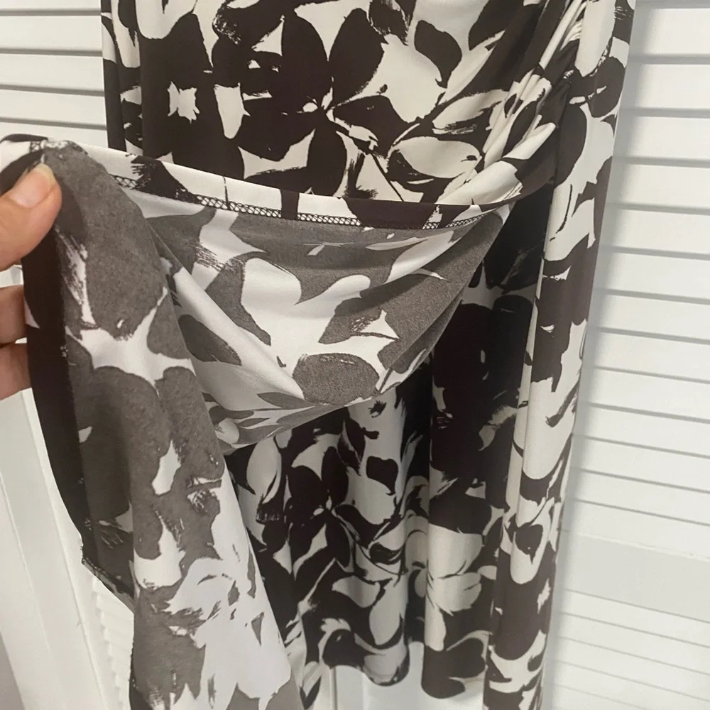 Lauren Ralph Lauren Body Con Dress Brown and Beige Size 4 - Picture 7 of 13